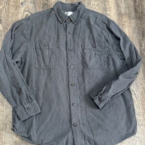 Duluth Trading Company Gray Men’s 100% Cotton Casual Button Up Shirt Large